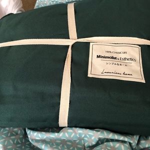 Hunter green king duvet